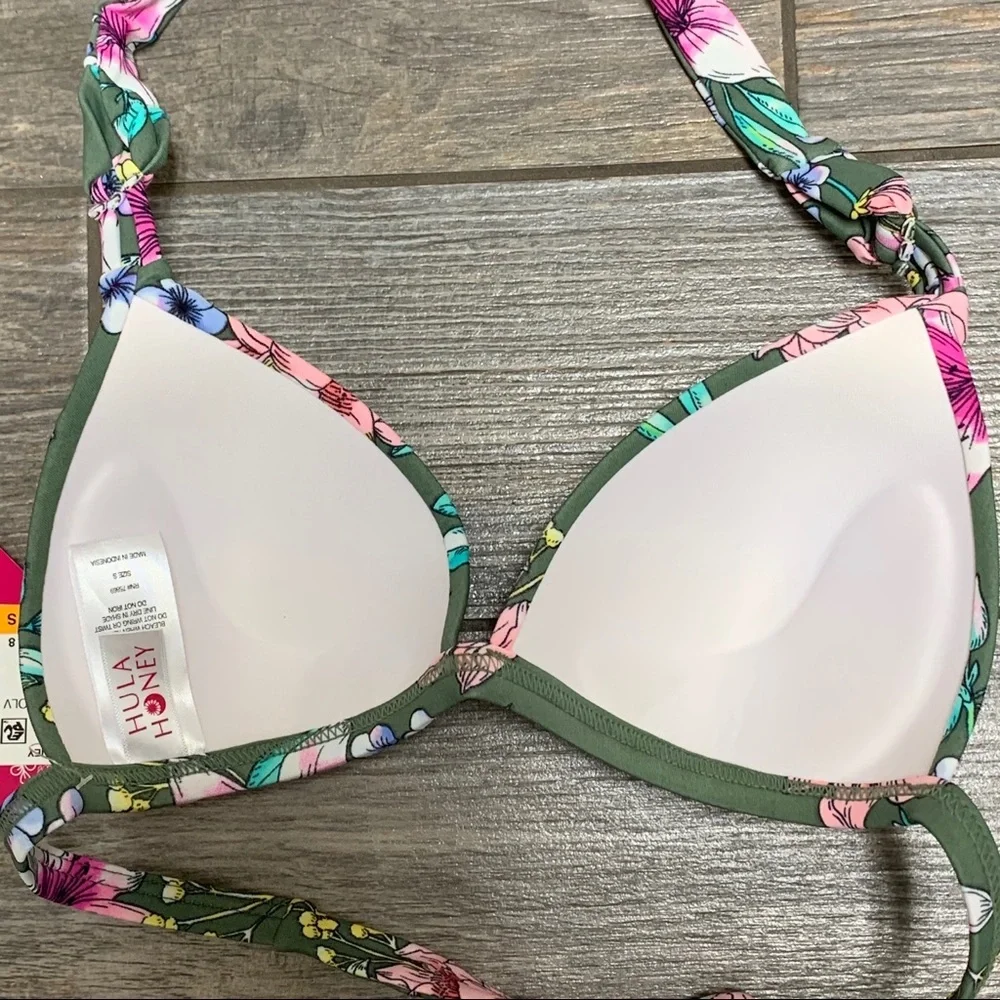Hula Honey Tropic Romance Push-Up Bikini Top S - Picture 7 of 9